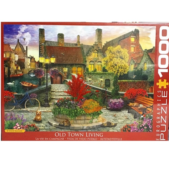 Brand New ! Eurographics Puzzle - 1000 -Old Town Living - Picture 1 of 5